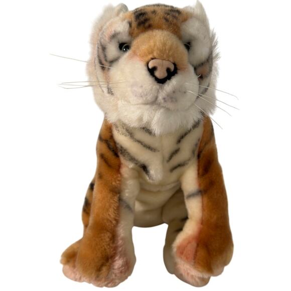 Nat & Jules Demdaco Soft Plush Beanie Brown Bengal Tiger 12" Stuffed Animal - Picture 1 of 8